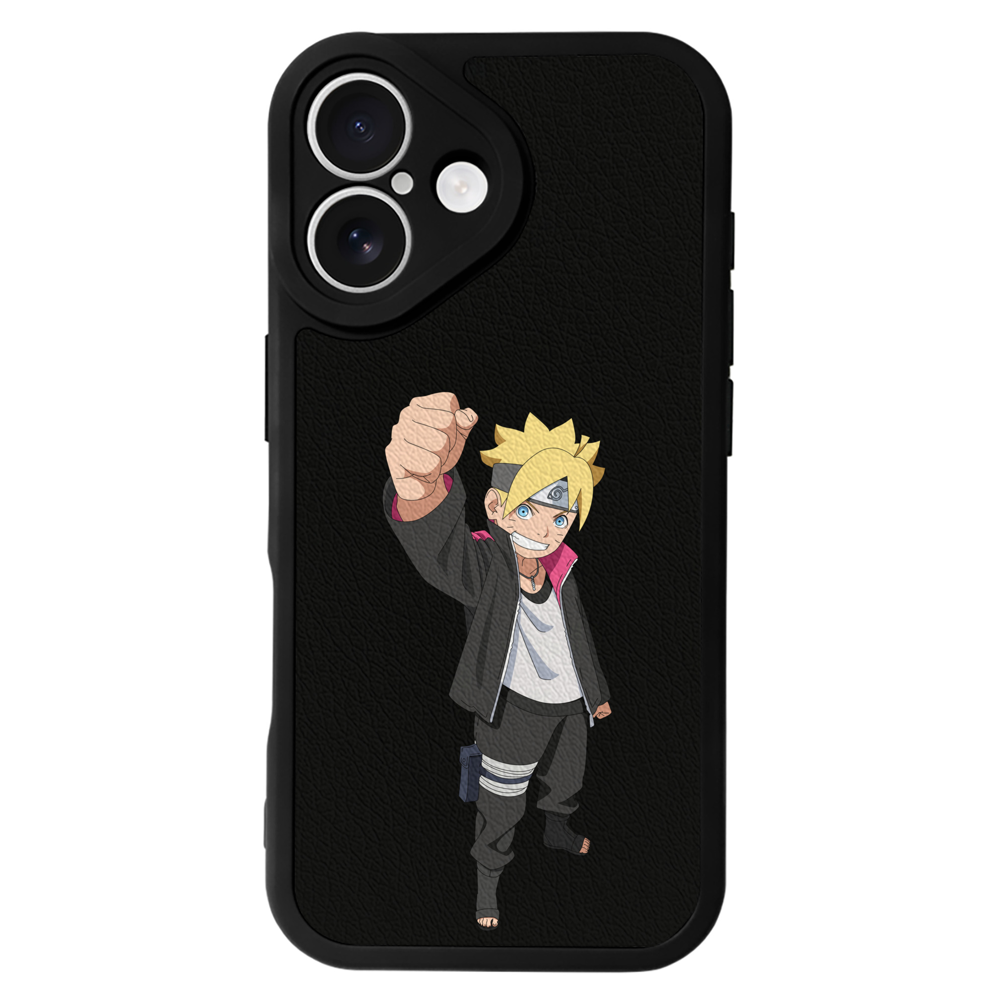 （画像用） NARUTO -ナルト- うずまき ボルト Uzumaki Boruto 【iPhone 16シリーズ対応】シリコンスマホケース（レザー調） 材質：シリコン